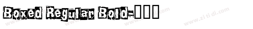 Boxed Regular Bold字体转换
